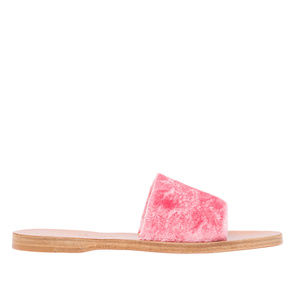 Prada Pink Velvet Slides
